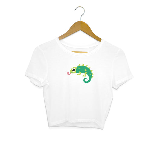 CHAMELEON - SHEDDO - CUTE GOAN ANIMALS WOMEN'S COLLECTION - CROP TOP