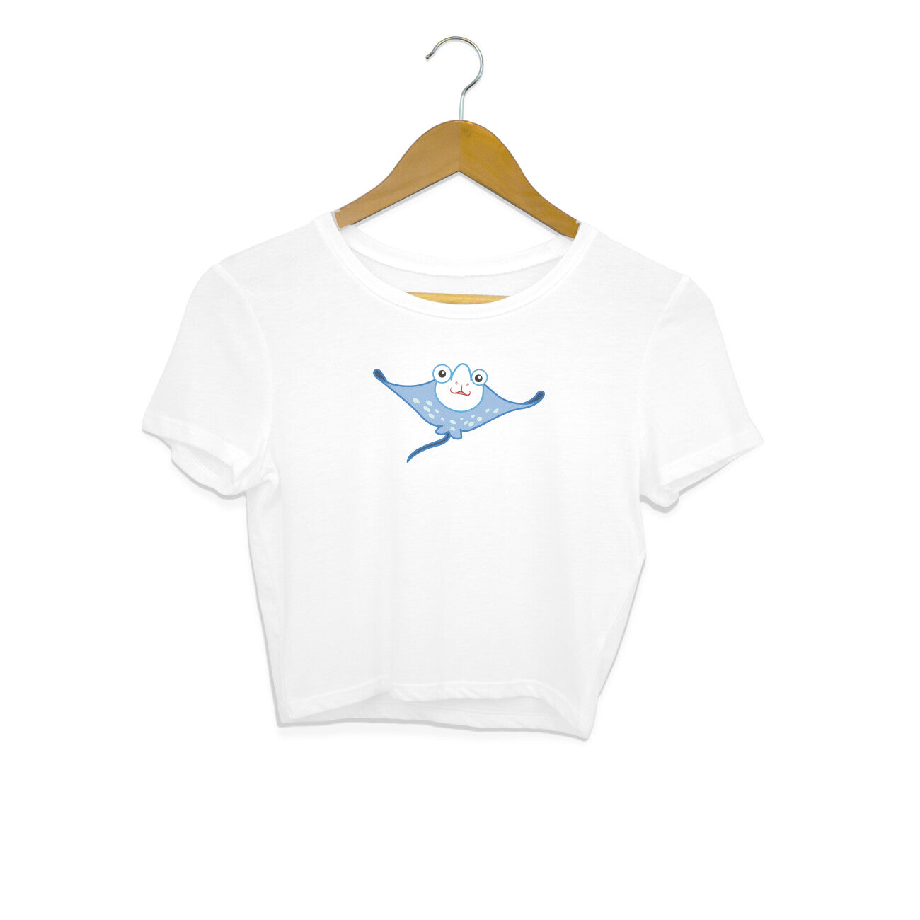 HAPPY MANTA RAY - WAGI - CUTE GOAN ANIMALS WOMEN'S COLLECTION - CROP TOP