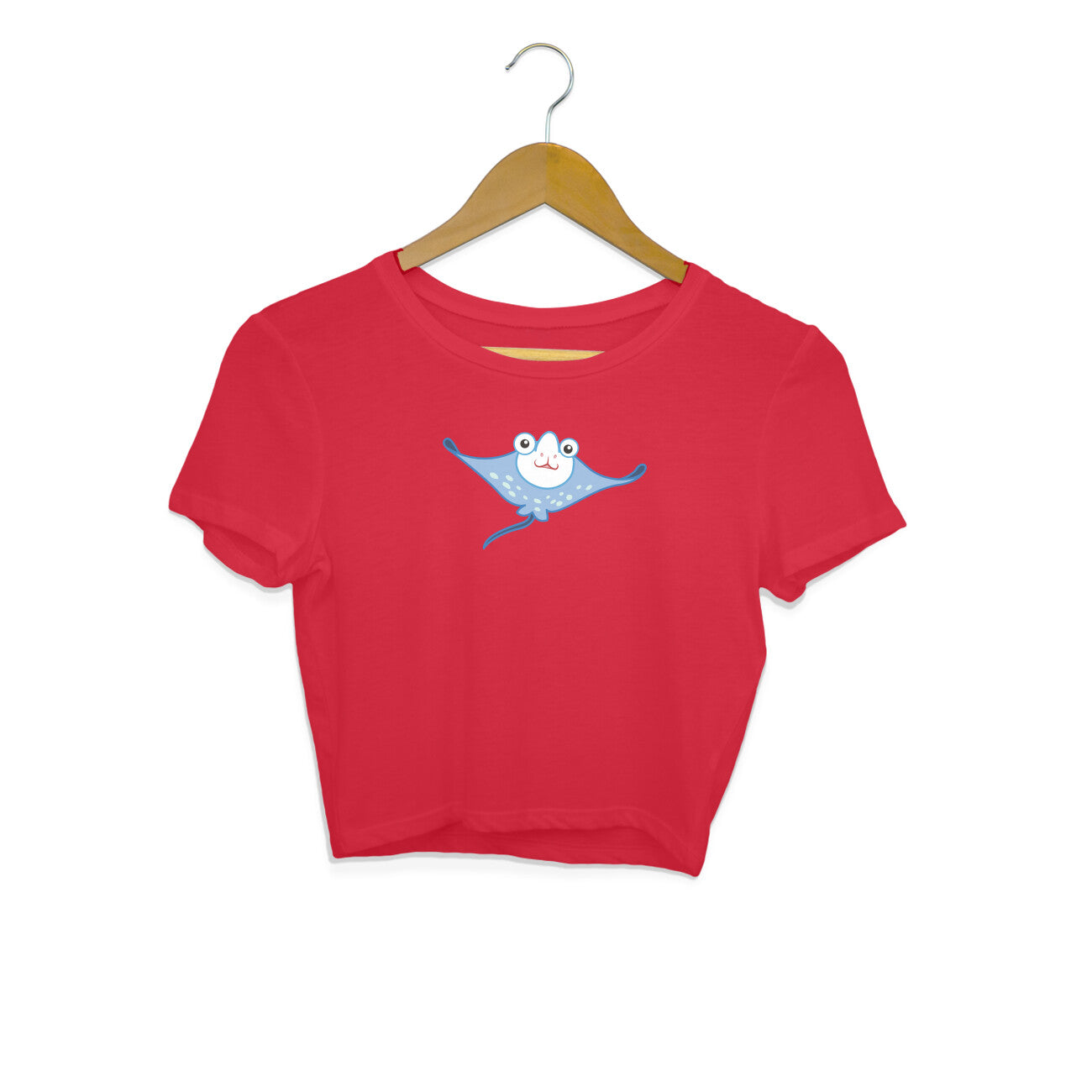 HAPPY MANTA RAY - WAGI - CUTE GOAN ANIMALS WOMEN'S COLLECTION - CROP TOP