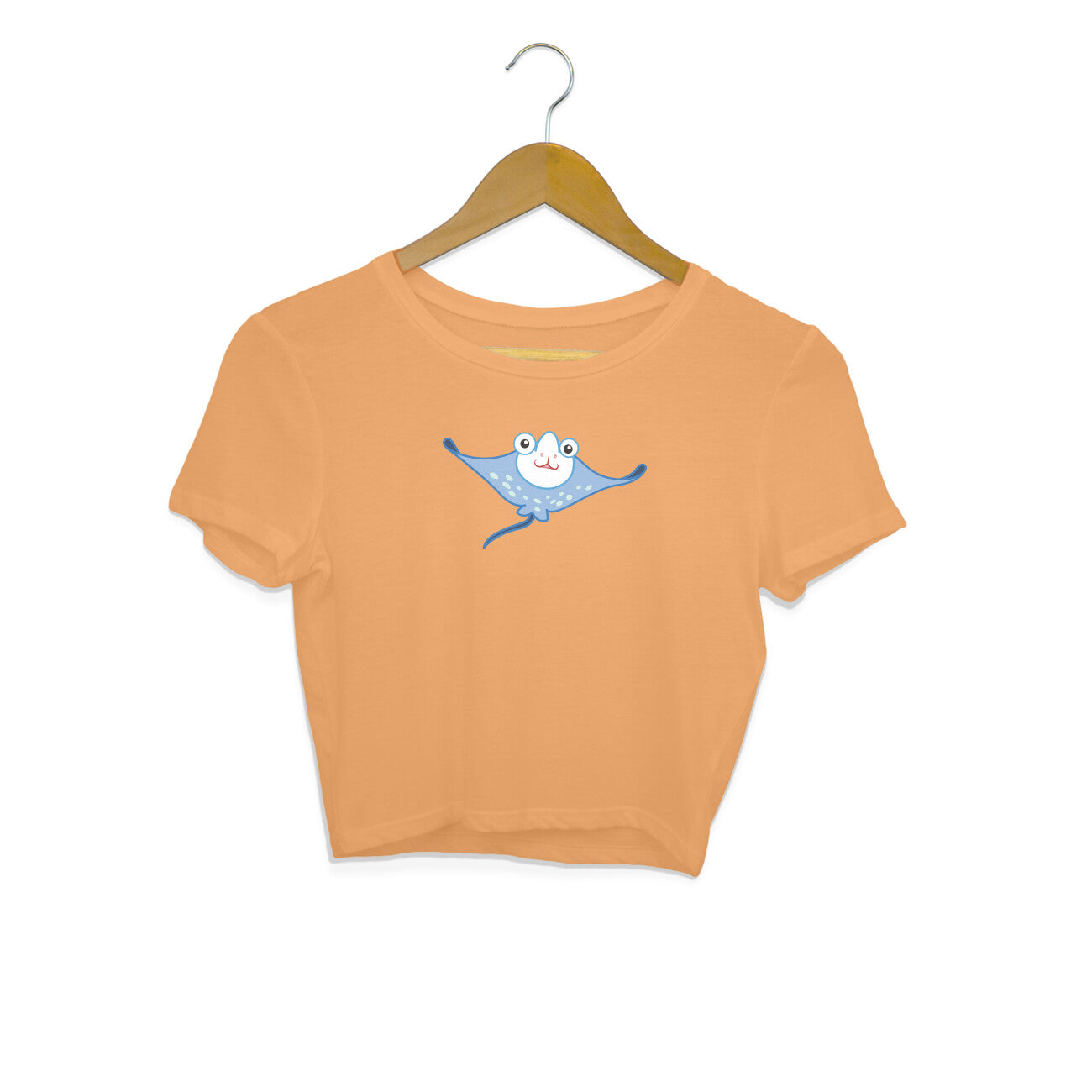 HAPPY MANTA RAY - WAGI - CUTE GOAN ANIMALS WOMEN'S COLLECTION - CROP TOP