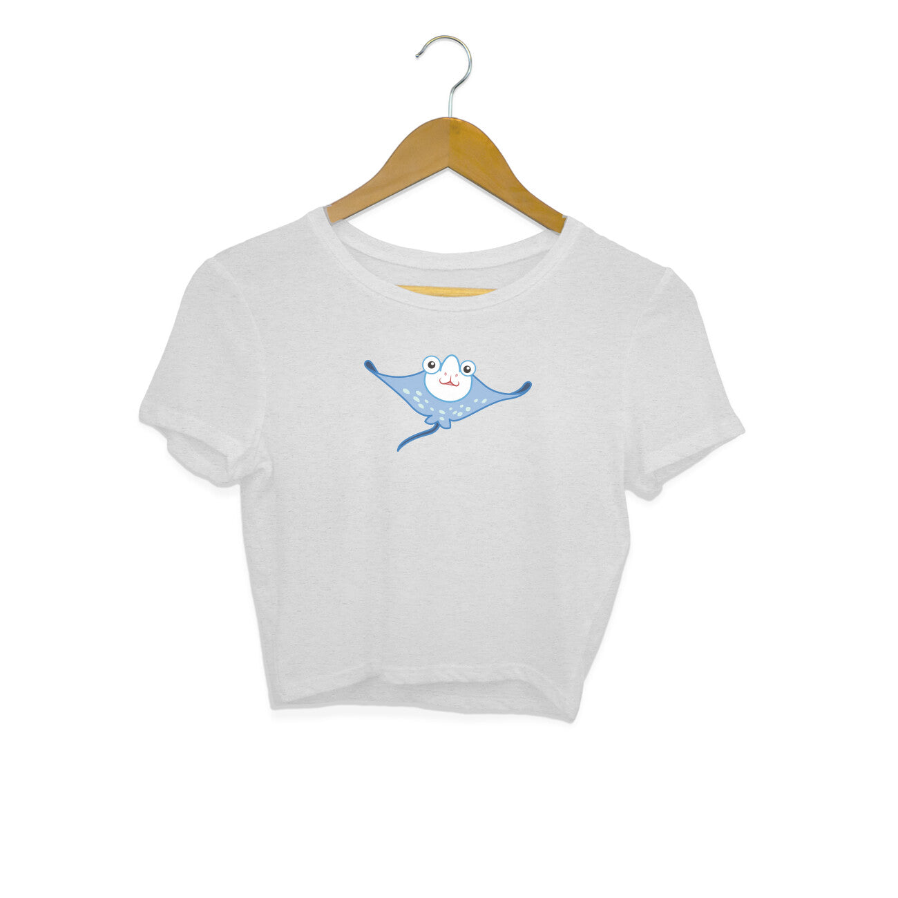 HAPPY MANTA RAY - WAGI - CUTE GOAN ANIMALS WOMEN'S COLLECTION - CROP TOP