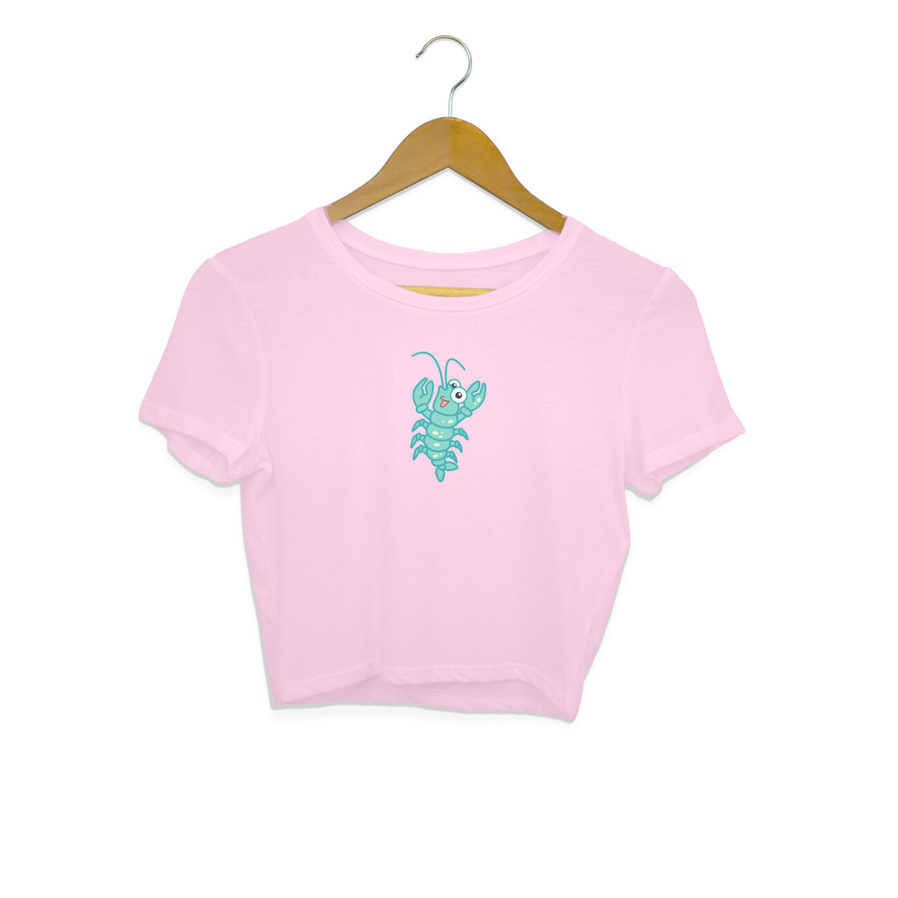 HAPPY PRAWN (SHRIMP) - SUNGAT - CUTE GOAN ANIMALS WOMEN'S COLLECTION - CROP TOP