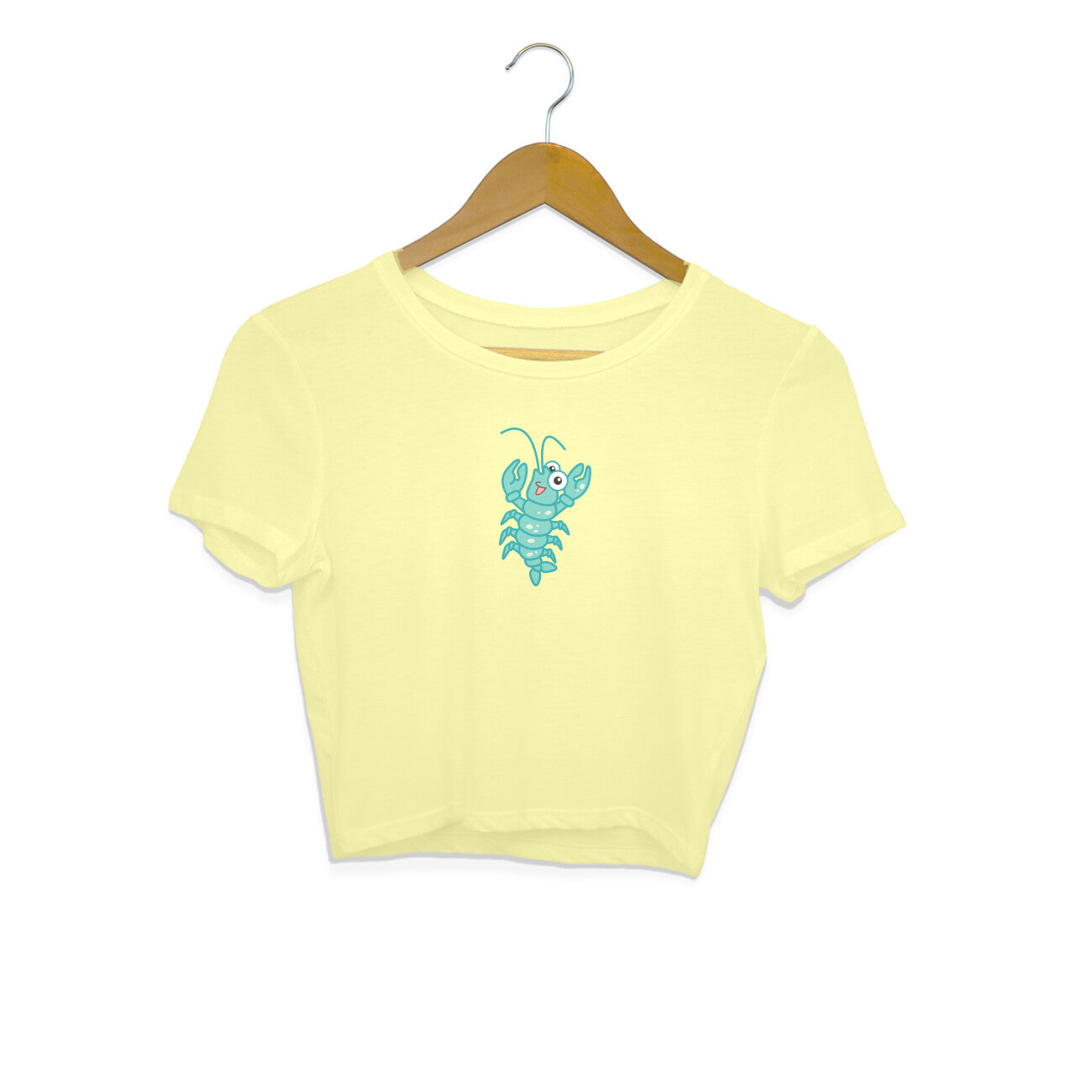 HAPPY PRAWN (SHRIMP) - SUNGAT - CUTE GOAN ANIMALS WOMEN'S COLLECTION - CROP TOP