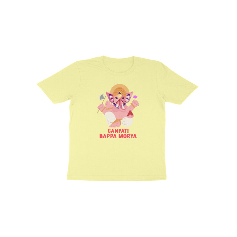 GANPATI BAPPA MORYA TODDLER'S ( UPTO 6 YRS ) HALF SLEEVE ROUND NECK TSHIRT - Goa Shirts