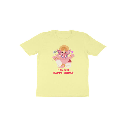 GANPATI BAPPA MORYA TODDLER'S ( UPTO 6 YRS ) HALF SLEEVE ROUND NECK TSHIRT - Goa Shirts