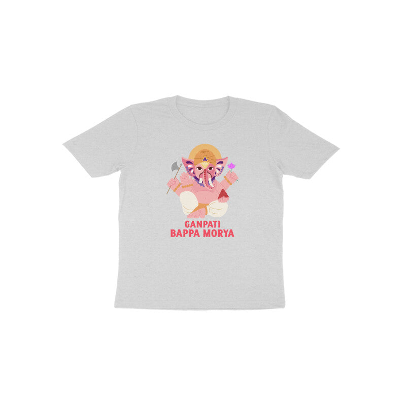 GANPATI BAPPA MORYA TODDLER'S ( UPTO 6 YRS ) HALF SLEEVE ROUND NECK TSHIRT - Goa Shirts