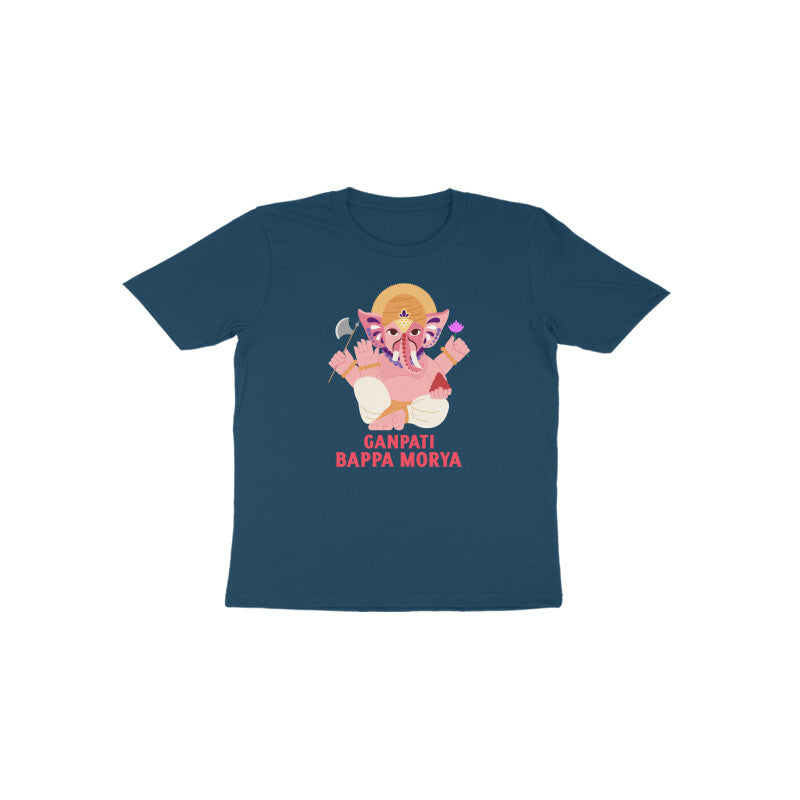 GANPATI BAPPA MORYA TODDLER'S ( UPTO 6 YRS ) HALF SLEEVE ROUND NECK TSHIRT - Goa Shirts