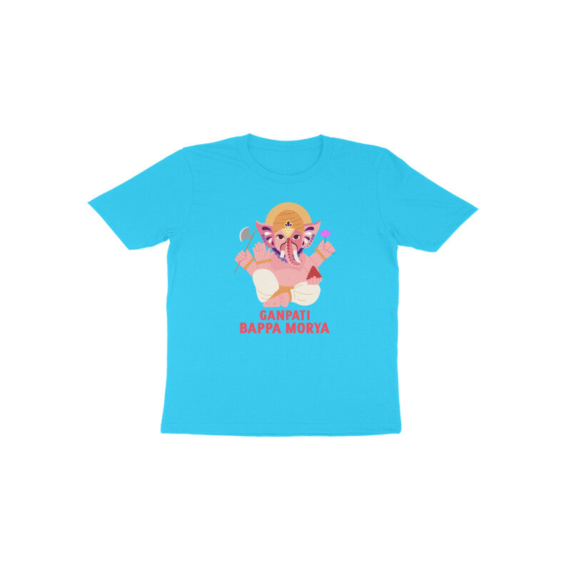 GANPATI BAPPA MORYA TODDLER'S ( UPTO 6 YRS ) HALF SLEEVE ROUND NECK TSHIRT - Goa Shirts