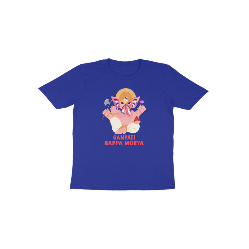 GANPATI BAPPA MORYA TODDLER'S ( UPTO 6 YRS ) HALF SLEEVE ROUND NECK TSHIRT - Goa Shirts