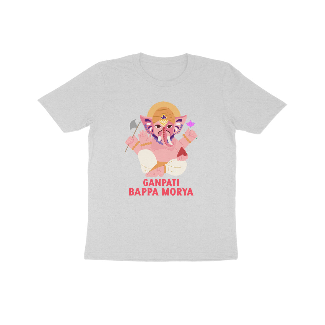 GANPATI BAPPA MORYA KID'S HALF SLEEVE ROUND NECK TSHIRT - Goa Shirts