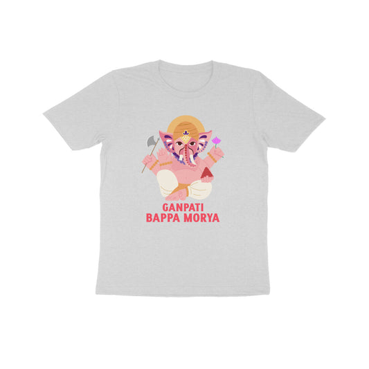 GANPATI BAPPA MORYA KID'S HALF SLEEVE ROUND NECK TSHIRT - Goa Shirts