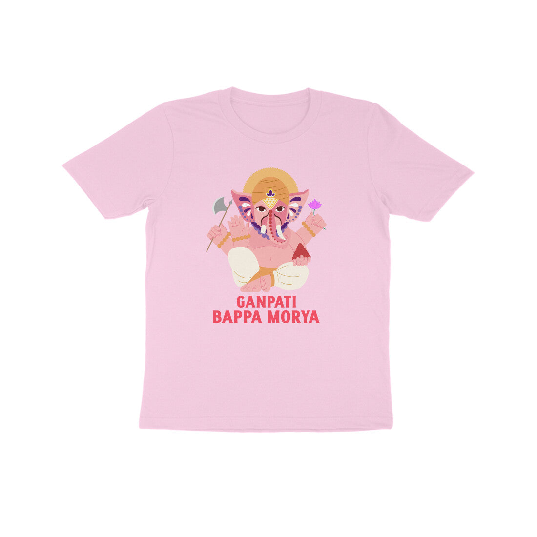 GANPATI BAPPA MORYA KID'S HALF SLEEVE ROUND NECK TSHIRT - Goa Shirts