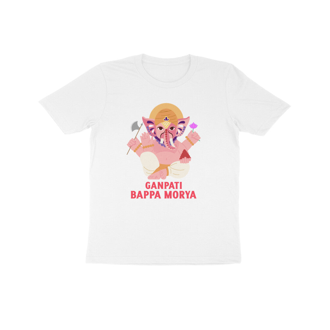 GANPATI BAPPA MORYA KID'S HALF SLEEVE ROUND NECK TSHIRT - Goa Shirts